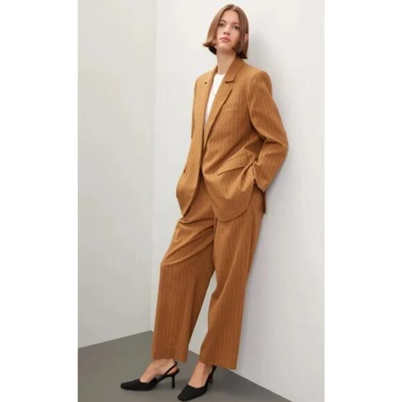 Madewell Oversized Blazer in Pinstripe Size 10 - Picture 6 of 11